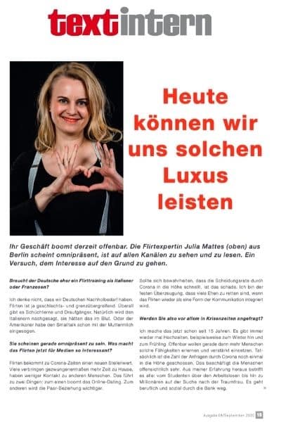 Presse Interview Julia Mattes TextIntern 2020